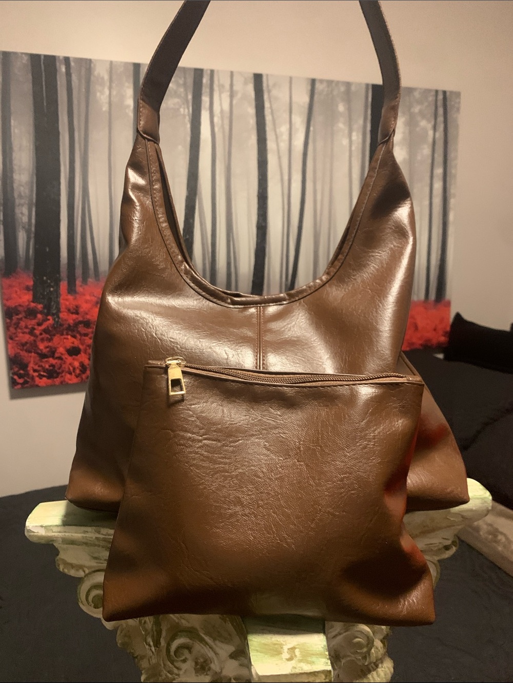 Classic Brown Women's Shoulder Bag - Versatile Everyday Tote